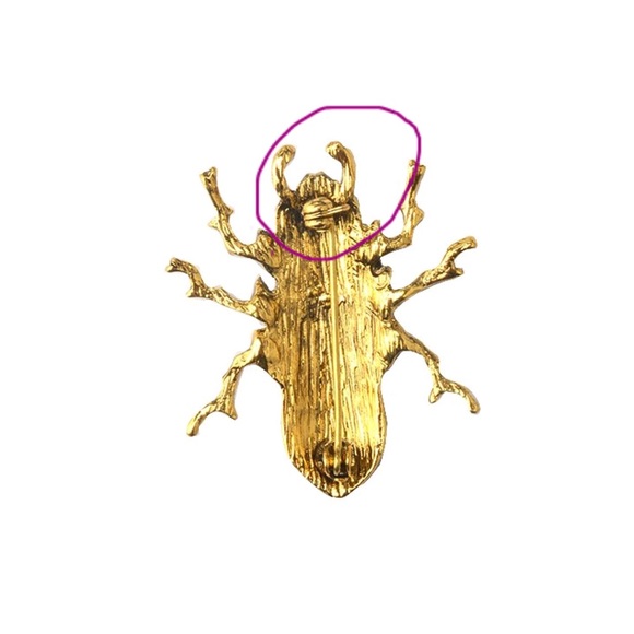Enamel Beetle Fashion Brooch - Picture 2 of 8